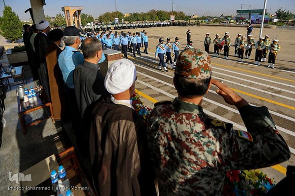 مراسم صبحگاه مشترک نیروهای نظامی و انتظامی استان همدان