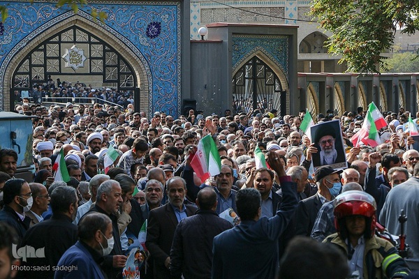 راهپیمایی مردم تبریز علیه حادثه تروریستی شاه چراغ‎‎
