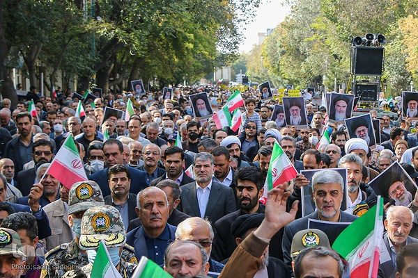 راهپیمایی مردم تبریز علیه حادثه تروریستی شاه چراغ‎‎