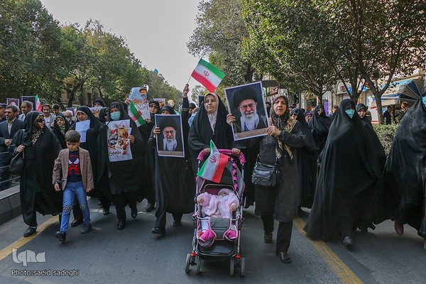 راهپیمایی مردم تبریز علیه حادثه تروریستی شاه چراغ‎‎