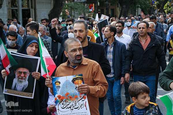 راهپیمایی مردم تبریز علیه حادثه تروریستی شاه چراغ‎‎