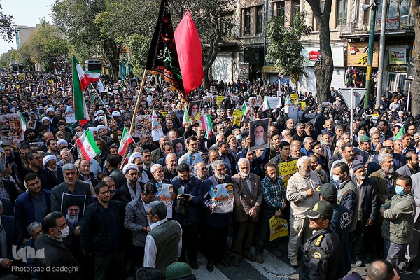 راهپیمایی مردم تبریز علیه حادثه تروریستی شاه چراغ‎‎