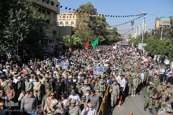 تشیع پیکر شهدای حادثه تروریستی شاهچراغ