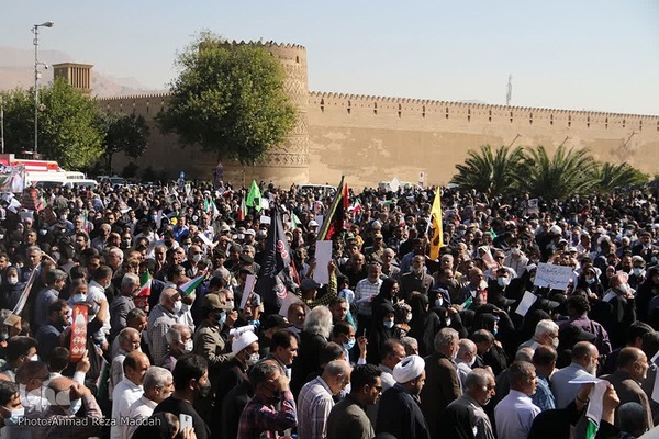 تشیع پیکر شهدای حادثه تروریستی شاهچراغ