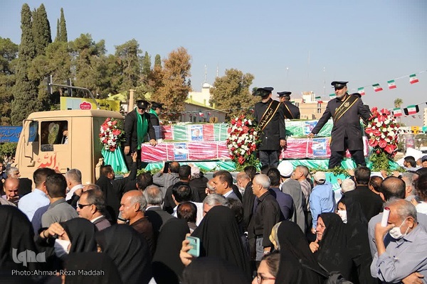 تشیع پیکر شهدای حادثه تروریستی شاهچراغ
