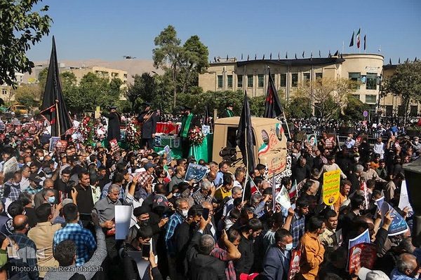 تشیع پیکر شهدای حادثه تروریستی شاهچراغ