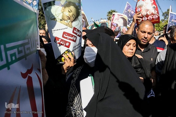 تشیع پیکر شهدای حادثه تروریستی شاهچراغ