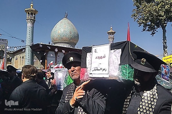 تشیع پیکر شهدای حادثه تروریستی شاهچراغ