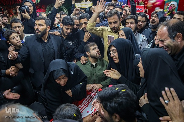 وداع با پیکر شهید «آرمان علی‌وردی» در معراج شهدای تهران