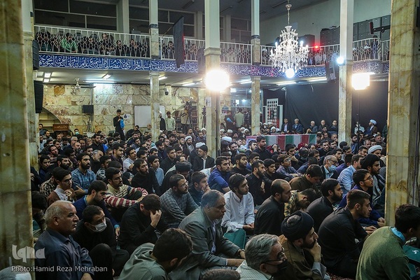 آئین وداع با پیکر شهید مدافع امنیت «آرمان علی‌وردی» در حوزه علمیه آیت‌الله مجتهدی(ره)