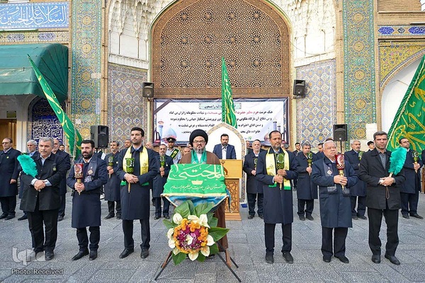 اهتزاز پرچم گنبد منور حضرت عبدالعظیم (ع)