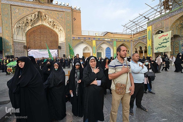 اهتزاز پرچم گنبد منور حضرت عبدالعظیم (ع)