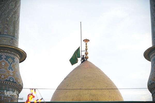 اهتزاز پرچم گنبد منور حضرت عبدالعظیم (ع)