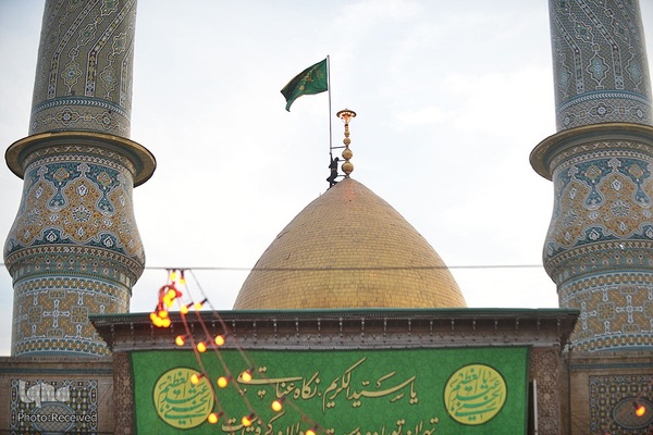 اهتزاز پرچم گنبد منور حضرت عبدالعظیم (ع)