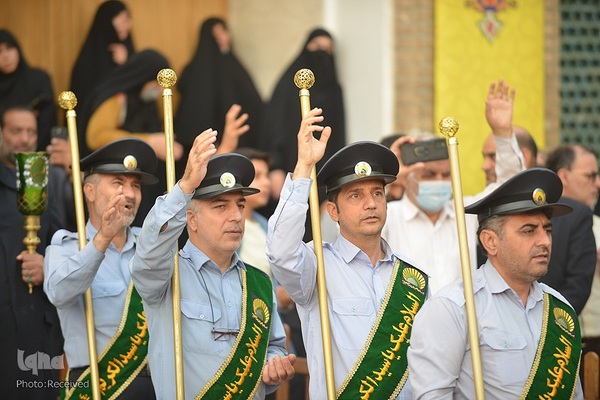 اهتزاز پرچم گنبد منور حضرت عبدالعظیم (ع)