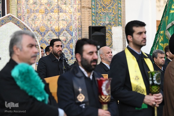 اهتزاز پرچم گنبد منور حضرت عبدالعظیم (ع)