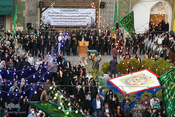 اهتزاز پرچم گنبد منور حضرت عبدالعظیم (ع)