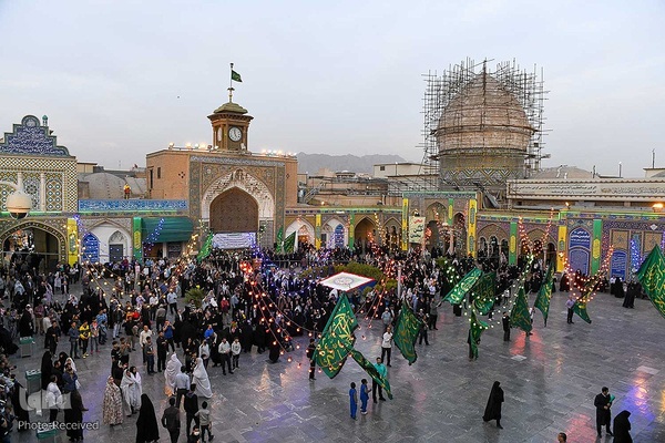 اهتزاز پرچم گنبد منور حضرت عبدالعظیم (ع)