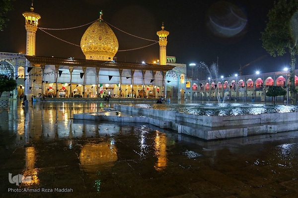 بارش اولین باران پاییزی در آستان حضرت شاهچراغ(ع)