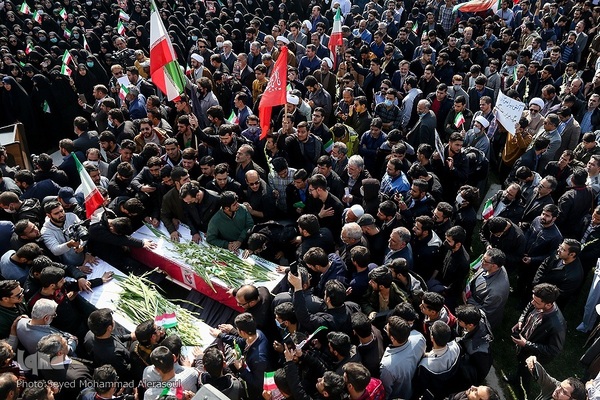 تشییع شهدای مدافع امنیت در دانشگاه فردوسی مشهد