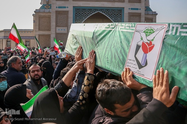 تشییع شهدای مدافع امنیت در دانشگاه فردوسی مشهد