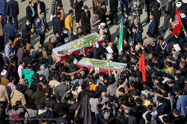 تشییع شهدای مدافع امنیت در دانشگاه فردوسی مشهد