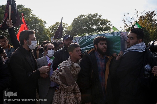 تشییع شهدای مدافع امنیت در دانشگاه فردوسی مشهد