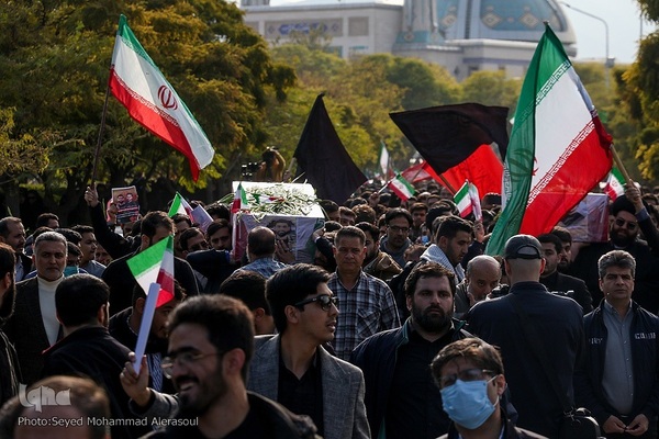 تشییع شهدای مدافع امنیت در دانشگاه فردوسی مشهد