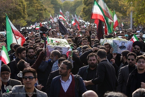 تشییع شهدای مدافع امنیت در دانشگاه فردوسی مشهد