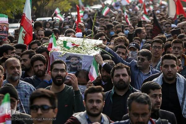 تشییع شهدای مدافع امنیت در دانشگاه فردوسی مشهد