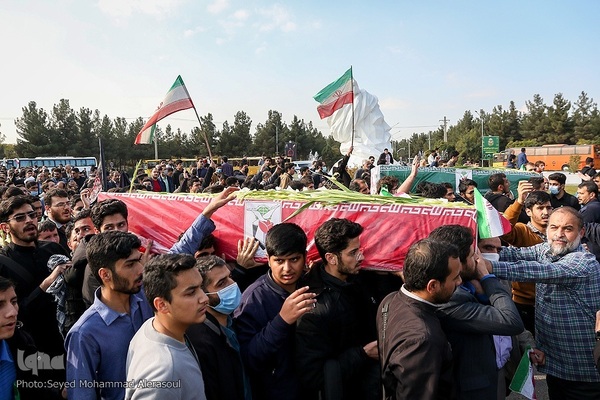 تشییع شهدای مدافع امنیت در دانشگاه فردوسی مشهد