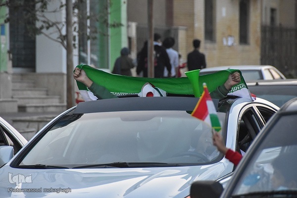 جشن پیروزی تیم ملی در سمنان