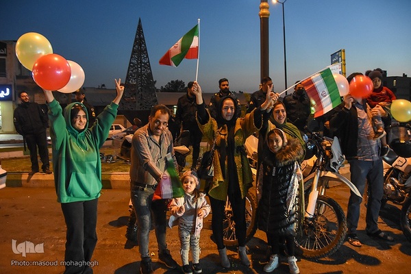 جشن پیروزی تیم ملی در سمنان