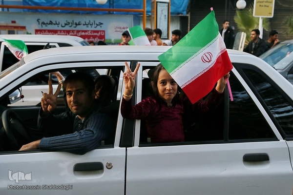 جشن پیروزی تیم ملی ایران