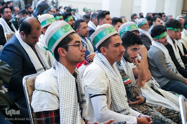 مراسم حماسه حضور بسیجیان در حرم شاهچراغ(ع)