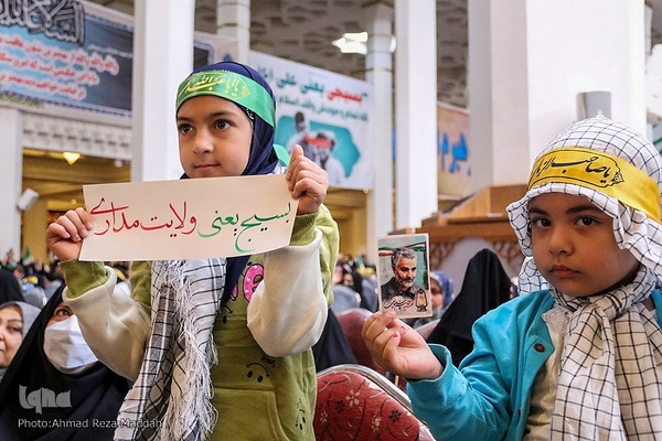 مراسم حماسه حضور بسیجیان در حرم شاهچراغ(ع)