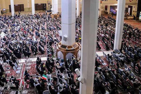 مراسم حماسه حضور بسیجیان در حرم شاهچراغ(ع)