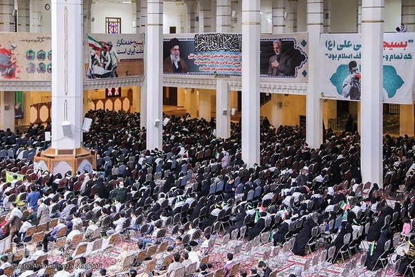 مراسم حماسه حضور بسیجیان در حرم شاهچراغ(ع)