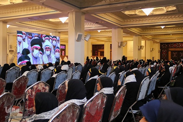 مراسم حماسه حضور بسیجیان در حرم شاهچراغ(ع)