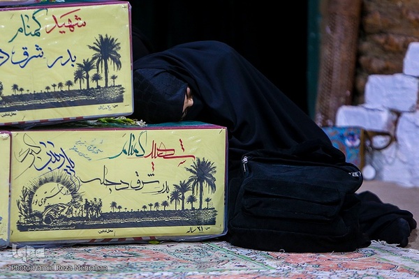 وداع با پیکر مطهر شهید مدافع امنیت طلبه بسیجی حسن مختار‌زاده