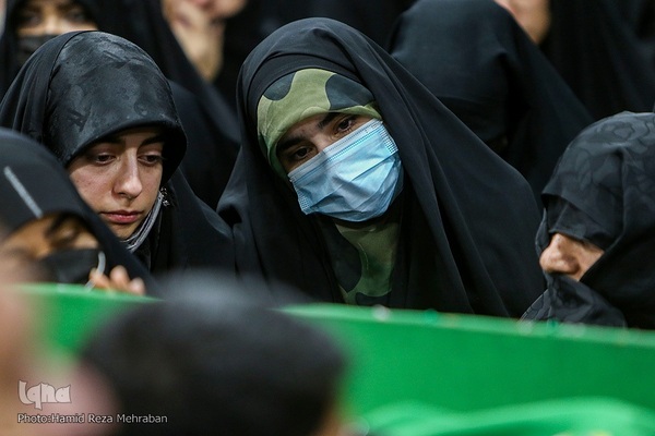 وداع با پیکر مطهر شهید مدافع امنیت طلبه بسیجی حسن مختار‌زاده