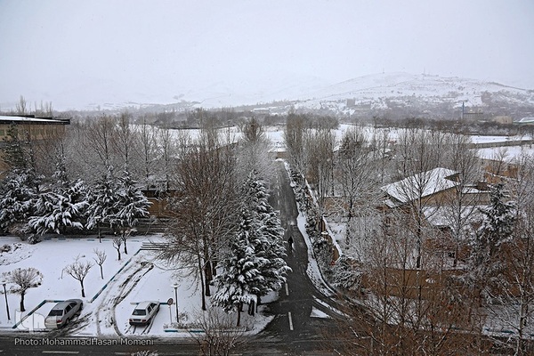 اولین برف زمستانی همدان‎‎