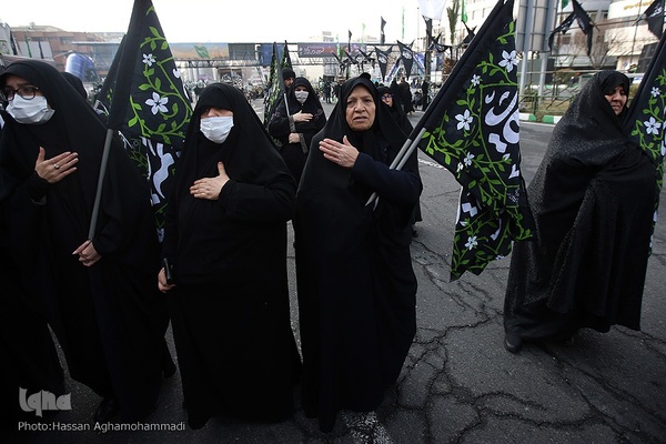 تجمع هیئت‌های عاشورای فاطمی در میدان هفت تیر