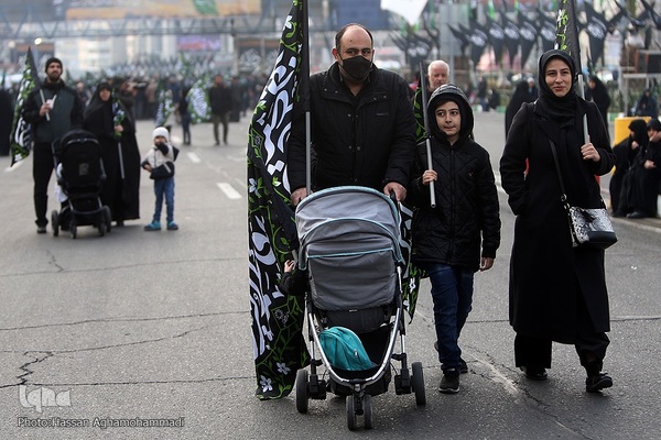 تجمع هیئت‌های عاشورای فاطمی در میدان هفت تیر