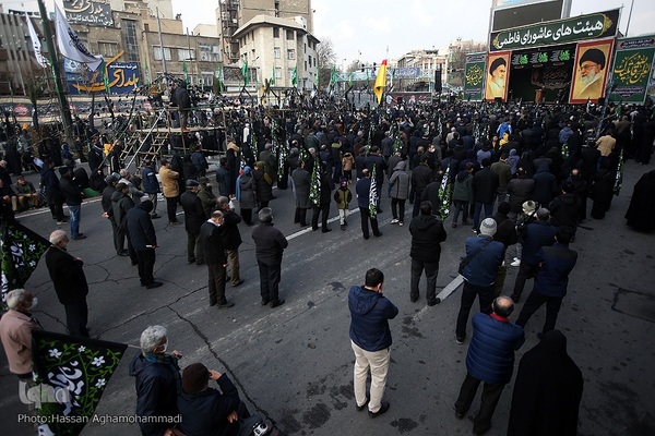 تجمع هیئت‌های عاشورای فاطمی در میدان هفت تیر