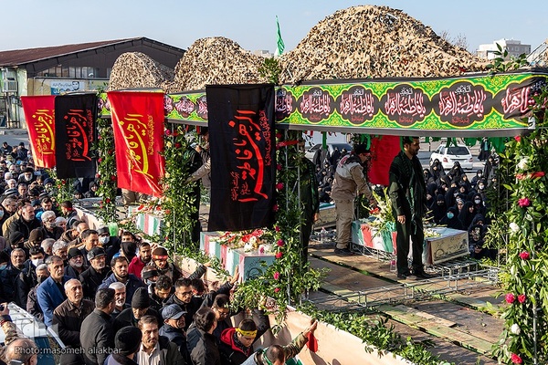 تشییع پیکر مطهر ۴ شهید گمنام دفاع مقدس در کرج‎‎