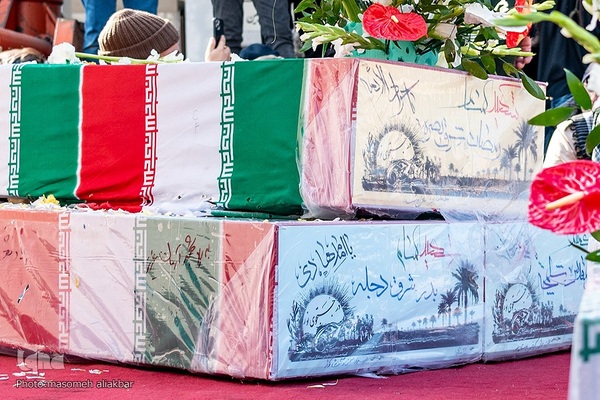 تشییع پیکر مطهر ۴ شهید گمنام دفاع مقدس در کرج‎‎