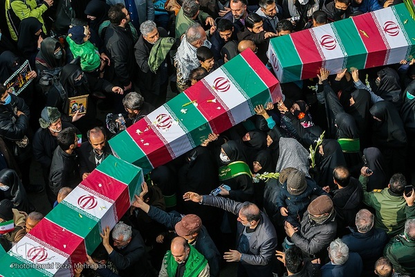 تشییع آلاله‌های گمنام در معراج الشهدای تهران