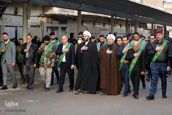 آیین سوگواری و تشییع نمادین پیکر حضرت زهرا (س) در شهر سامرا عراق