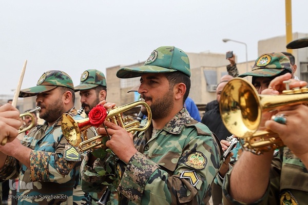 تشییع شهید گمنام در شرکت ملی حفاری